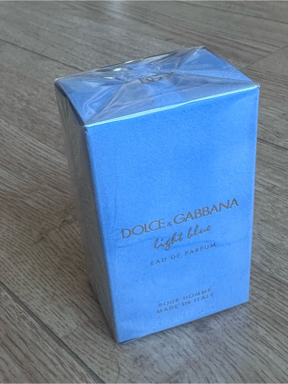 Dolce & Gabbana Fragrance Box in Light Blue with Gold Foil